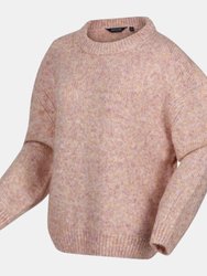 Womens/Ladies Kaylani Knitted Sweater - Powder Pink