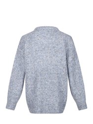 Womens/Ladies Kaylani Knitted Sweater - Slate Blue