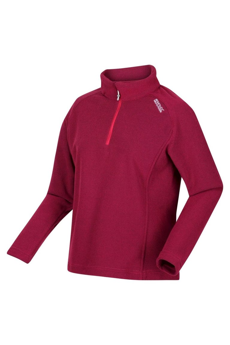 Womens/Ladies Kenger II Quarter Zip Fleece Top - Berry Pink