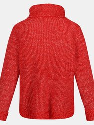 Womens/Ladies Kensley Marl Knitted Sweater - Code Red