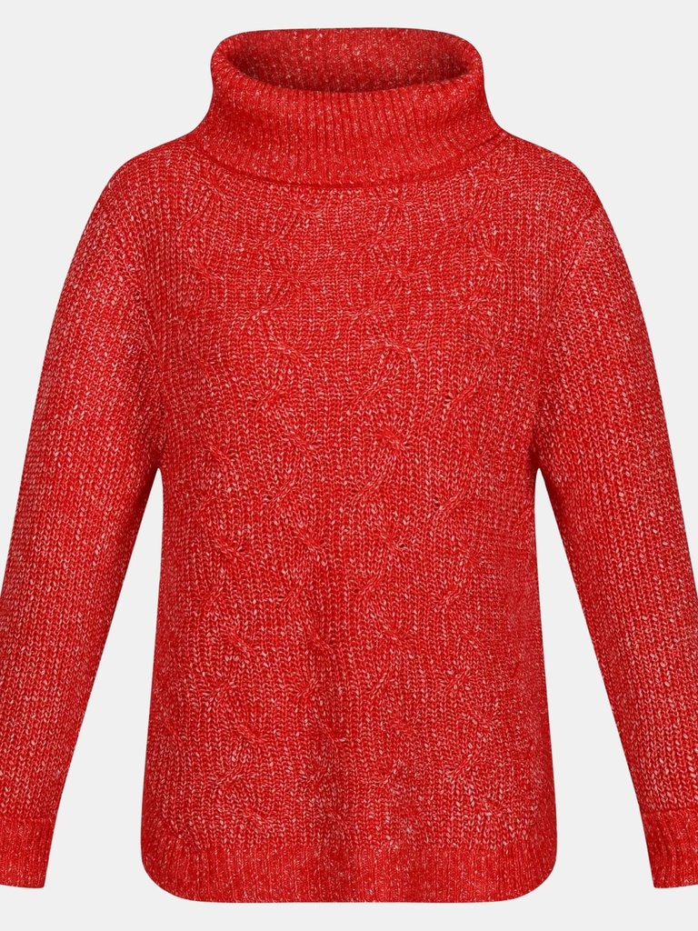 Womens/Ladies Kensley Marl Knitted Sweater - Code Red - Code Red