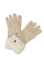 Womens/Ladies Kimberley Walsh Luz II Faux Fur Gloves - Light Vanilla - Light Vanilla