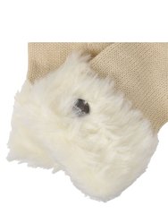 Womens/Ladies Kimberley Walsh Luz II Faux Fur Gloves - Light Vanilla