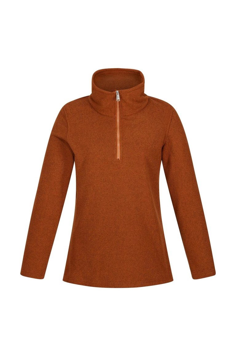 Womens/Ladies Kizmit Two Tone Half Zip Fleece Top - Copper Almond - Copper Almond