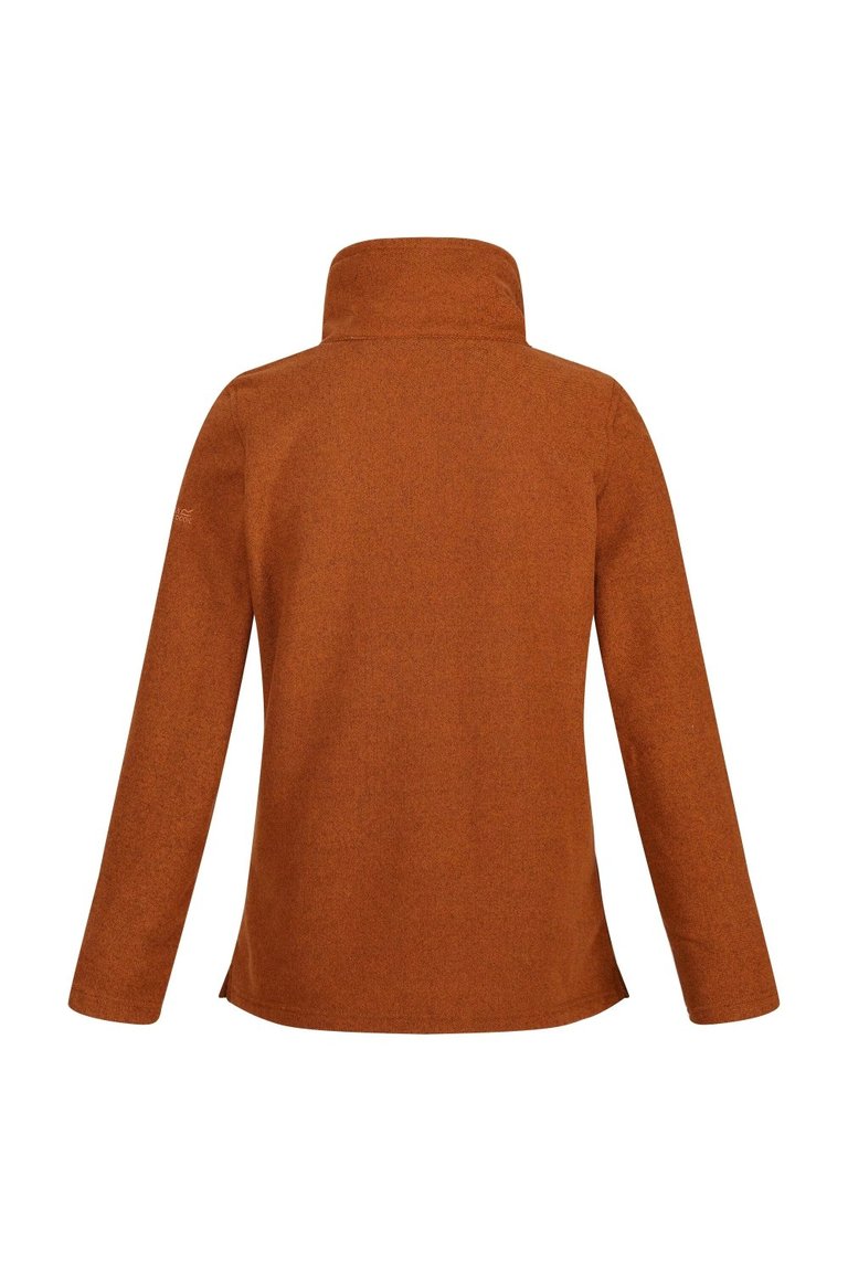 Womens/Ladies Kizmit Two Tone Half Zip Fleece Top - Copper Almond