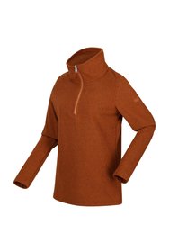 Womens/Ladies Kizmit Two Tone Half Zip Fleece Top - Copper Almond