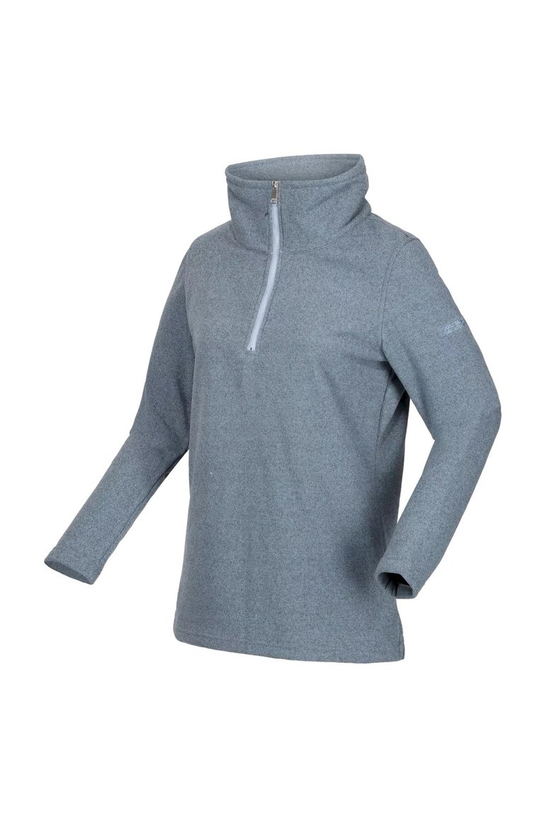 Womens/Ladies Kizmit Two Tone Half Zip Fleece Top - Ice Grey