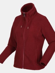 Womens/Ladies Kizmitt Fluffy Full Zip Fleece Jacket - Cabernet 