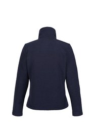 Womens/Ladies Kizmitt Fluffy Full Zip Fleece Jacket - Navy