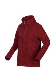 Womens/Ladies Kizmitt Marl Half Zip Fleece Top - Cabernet