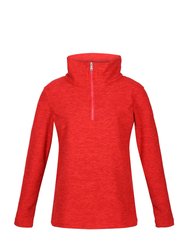 Womens/Ladies Kizmitt Marl Half Zip Fleece Top - Code Red