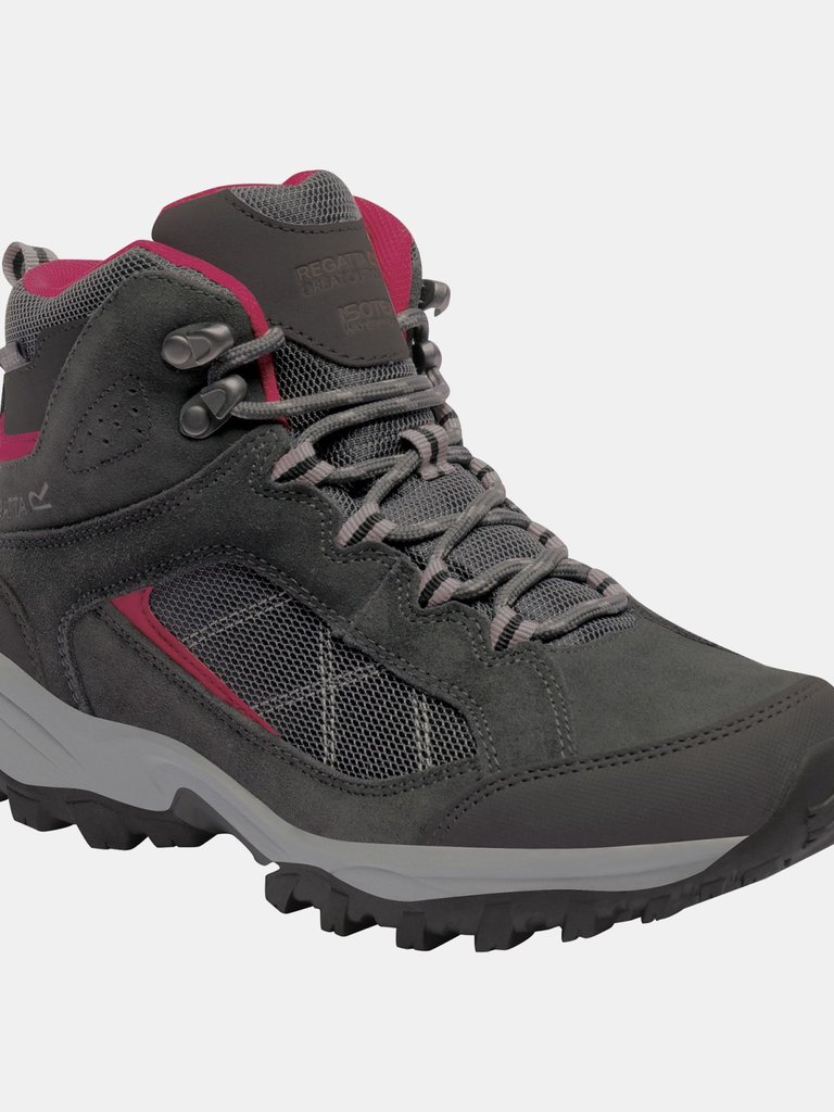 Womens/Ladies Lady Clydebank Waterproof Hiking Boots - Briar/dark cerise
