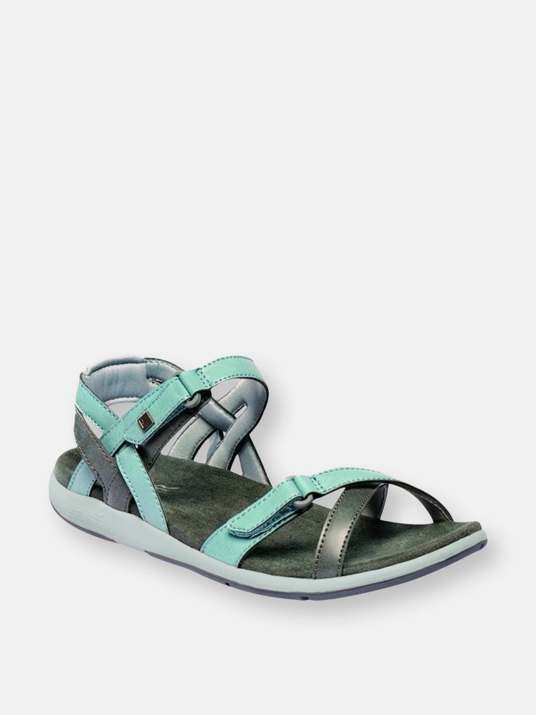 Womens/Ladies Lady Santa Cruz Open Toe Sandals - Stone Blue/Light Stone - Stone Blue/Light Stone