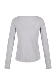 Womens/Ladies Lakeisha Long-Sleeved T-Shirt - Mineral Grey