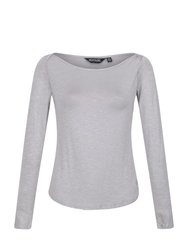 Womens/Ladies Lakeisha Long-Sleeved T-Shirt - Mineral Grey - Mineral Grey