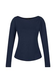 Womens/Ladies Lakeisha Long-Sleeved T-Shirt - Navy - Navy