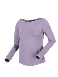 Womens/Ladies Lakeisha Long-Sleeved T-Shirt - Pastel Lilac