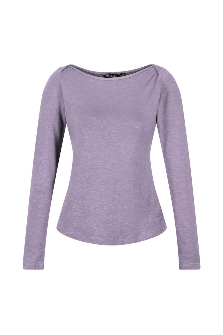 Womens/Ladies Lakeisha Long-Sleeved T-Shirt - Pastel Lilac - Pastel Lilac