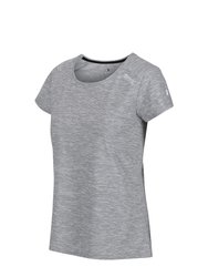 Womens/Ladies Limonite V T-Shirt - Cyberspace Grey