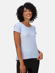 Womens/Ladies Limonite V T-Shirt - Sonic Blue