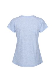 Womens/Ladies Limonite V T-Shirt - Sonic Blue