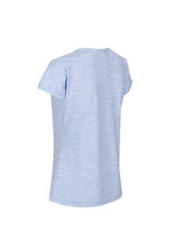 Womens/Ladies Limonite V T-Shirt - Sonic Blue