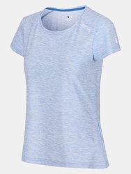 Womens/Ladies Limonite V T-Shirt - Sonic Blue