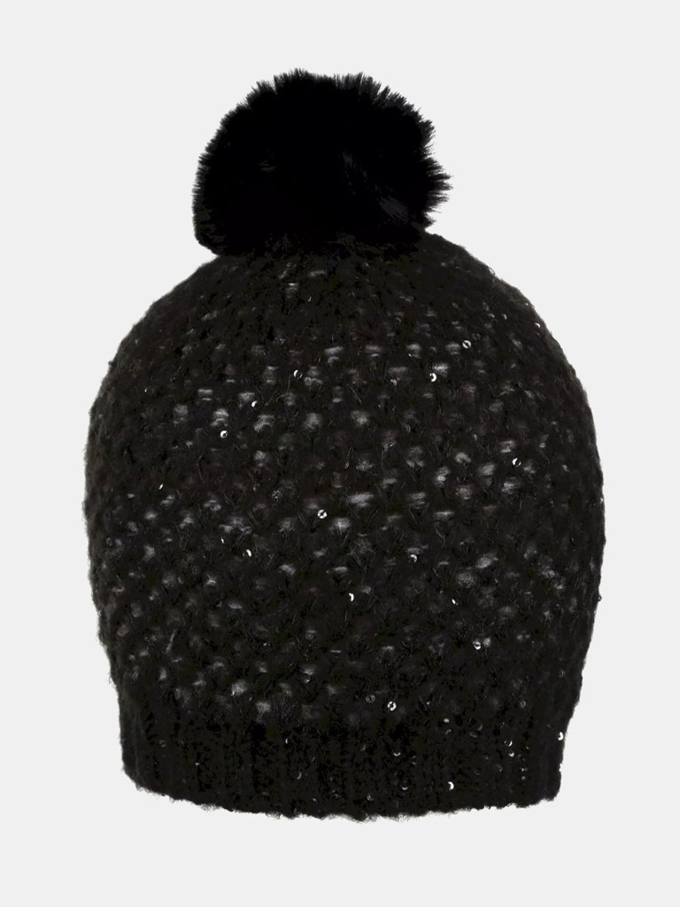 Womens/Ladies Lorelai IV Bobble Winter Hat - Black