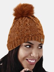 Womens/Ladies Lovella III Bobble Beanie - Copper Almond