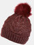 Womens/Ladies Lovella III Knitted Beanie - Claret Red - Claret Red