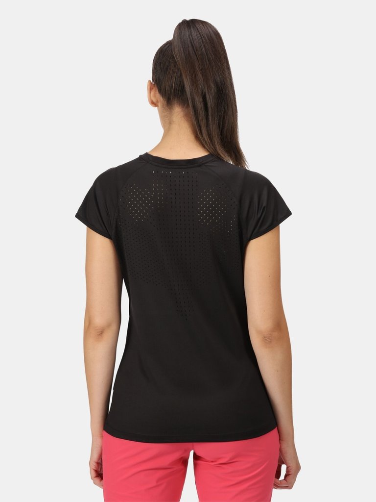 Womens/Ladies Luaza T-Shirt - Black