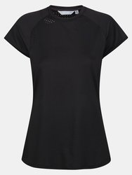 Womens/Ladies Luaza T-Shirt - Black