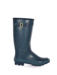 Womens/Ladies Ly Fairweather II Tall Durable Wellington Boots - Dragonfly Dot