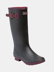 Womens/Ladies Ly Fairweather II Tall Durable Wellington Boots - Iron Gray/Prune