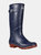 Womens/Ladies Ly Fairweather II Tall Durable Wellington Boots - Navy/Burnt Tikka Red - Navy/Burnt Tikka Red