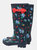 Womens/Ladies Ly Fairweather II Tall Durable Wellington Boots - Navy/Red