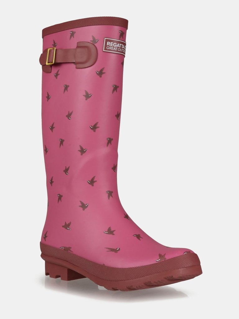 Womens/Ladies Ly Fairweather II Tall Durable Wellington Boots - Violet/Fig Rose Blush - Violet/Fig Rose Blush