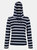 Womens/Ladies Maelys Stripe Hoodie - Navy/White