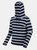 Womens/Ladies Maelys Stripe Hoodie - Navy/White