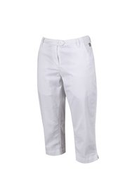 Womens/Ladies Maleena II Casual Capri Pants - White