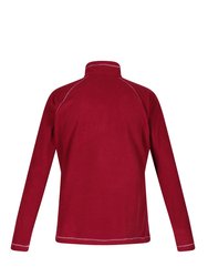 Womens/Ladies Montes Half Zip Fleece Top - Beetroot Red/Fig