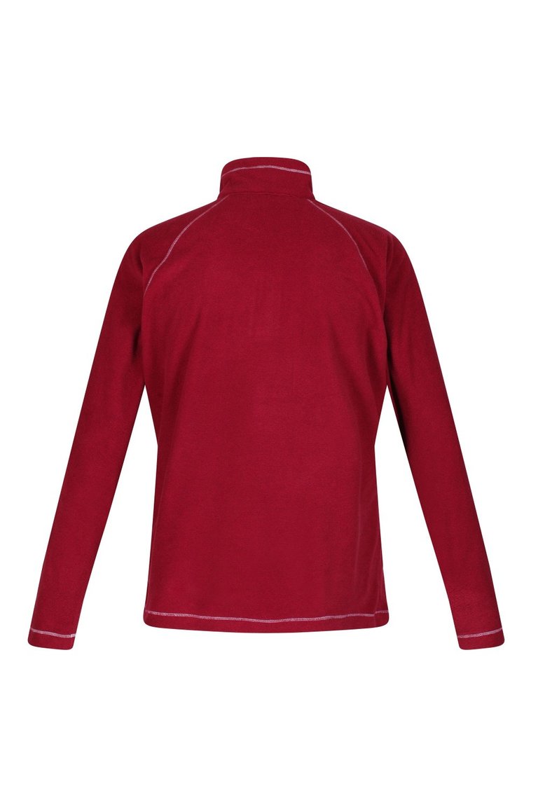 Womens/Ladies Montes Half Zip Fleece Top - Beetroot Red/Fig