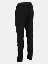 Womens/Ladies Mountain Zip-Off Pants - Black