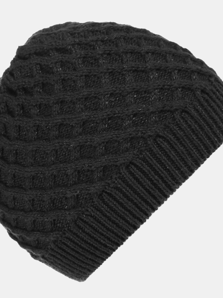 Womens/Ladies Multimix Diamond Hat - Black