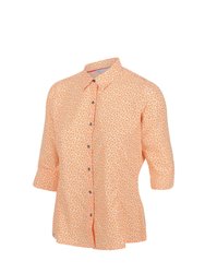 Womens/Ladies Nimis IV Floral Shirt - Papaya