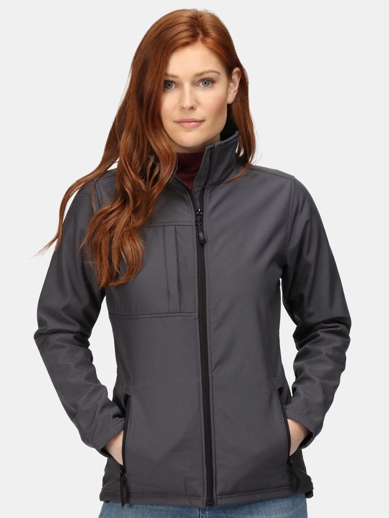 Womens/Ladies Octagon II Waterproof Softshell Jacket - Seal Gray/Black