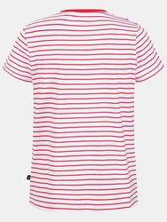 Womens/Ladies Odalis Stripe T-Shirt - True Red