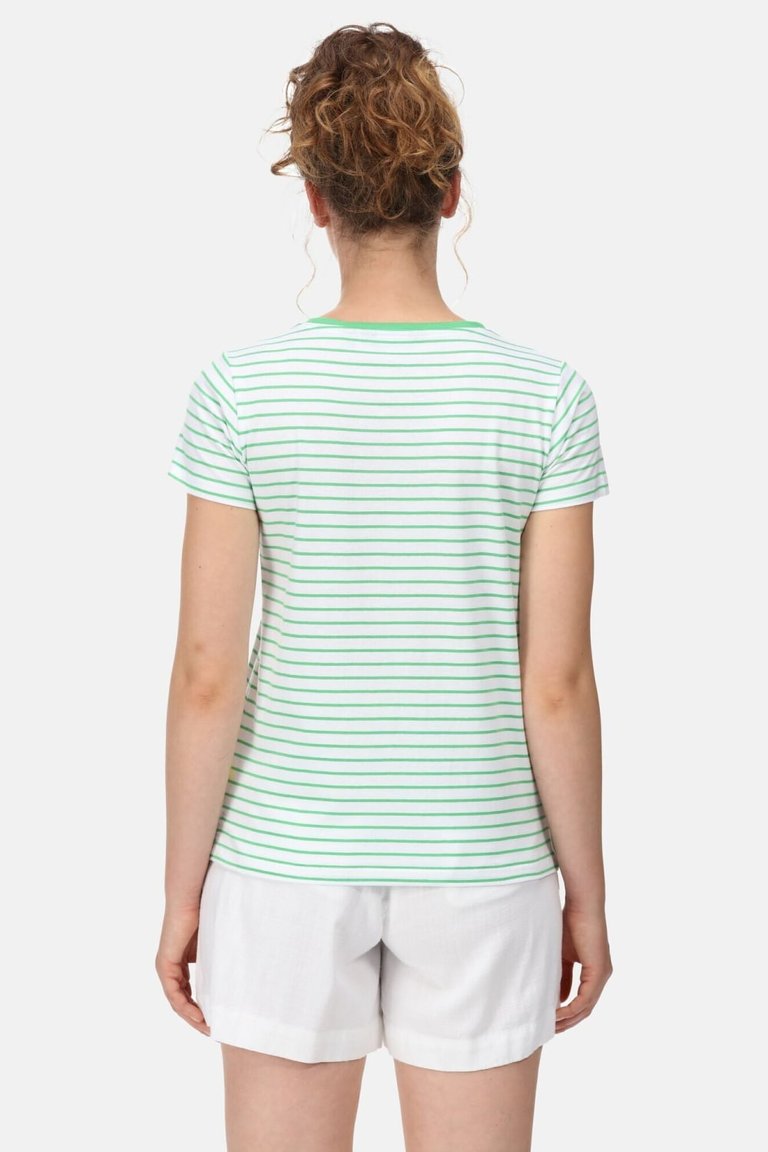Womens/Ladies Odalis Stripe T-Shirt - Vibrant Green