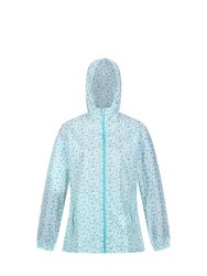 Womens/Ladies Pack It Ditsy Print Waterproof Jacket - Ocean Wave