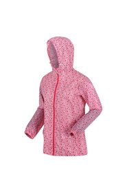 Womens/Ladies Pack It Ditsy Print Waterproof Jacket - Tropical Pink